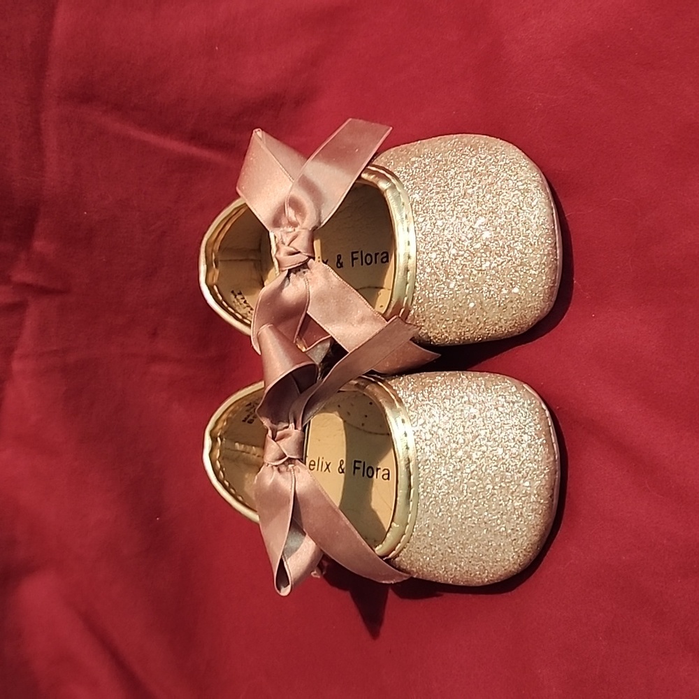 Sparkley Pink Baby Shoes